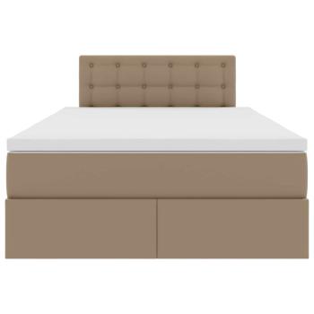 Aufbewahrungsbett Cappuccino 120 x 200 cm Kunstleder