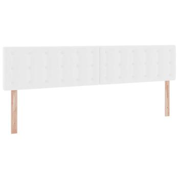 Aufbewahrungsbett mit Matratze Reinweiß 200 x 200 cm Kunstleder