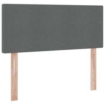 Aufbewahrungsbett mit Matratze Dunkelgrau 120 x 190 cm