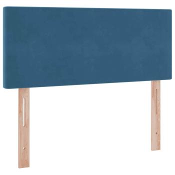 Aufbewahrungsbett mit Matratze Blau 120 x 190 cm Samt