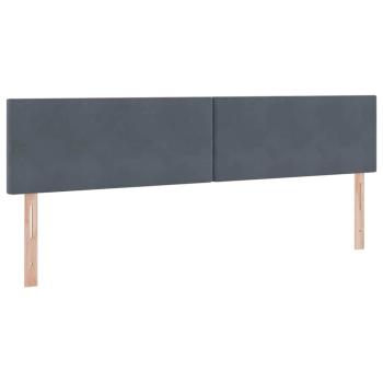 Aufbewahrungsbett mit Matratze Dunkelgrau 200 x 200 cm Samt