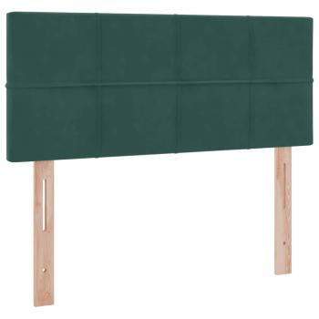 ARDEBO.de - Aufbewahrungsbett mit Matratze Dunkelgrün 120 x 200 cm Samt
