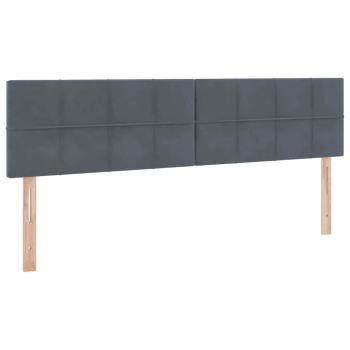 ARDEBO.de - Aufbewahrungsbett mit Matratze Dunkelgrau 180 x 200 cm Samt