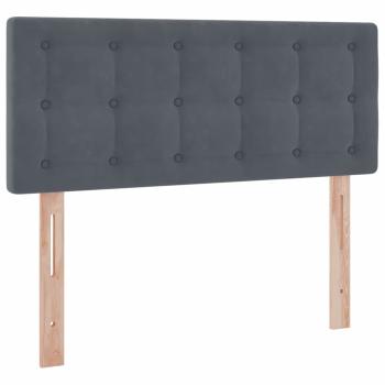 Aufbewahrungsbett mit Matratze Dunkelgrau 120 x 190 cm Samt