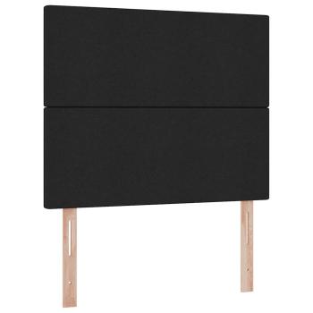 Aufbewahrungsbett mit Matratze Schwarz 120 x 190 cm Kunstleder