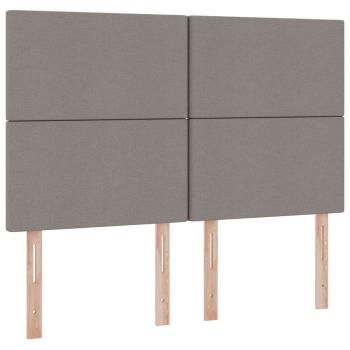 Aufbewahrungsbett mit Matratze Taupe 140 x 200 cm Kunstleder