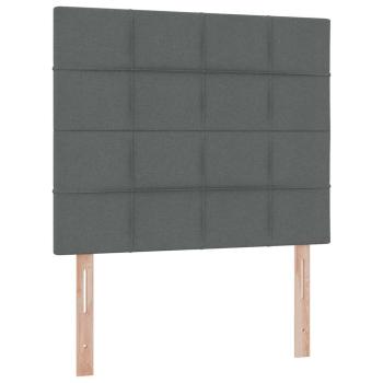 Aufbewahrungsbett Dunkelgrau 120 x 190 cm Kunstleder