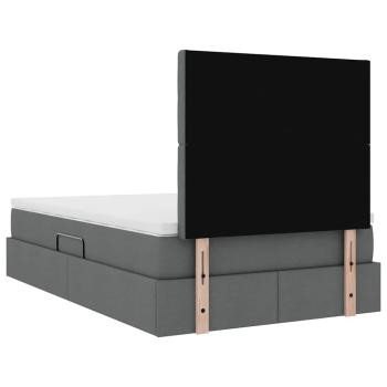 Aufbewahrungsbett Dunkelgrau 120 x 190 cm Kunstleder