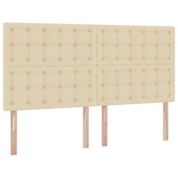 Aufbewahrungsbett mit Matratze Creme 160 x 200 cm Kunstleder