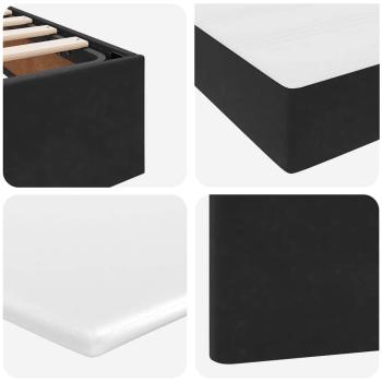 Bett mit Stauraum und LED Schwarz 140 x 200 cm Samt