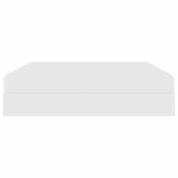 Aufbewahrungsbett mit Matratze Weiß 180 x 200 cm Kunstleder