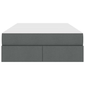 Aufbewahrungsbett mit Matratze Dunkelgrau 120 x 190 cm
