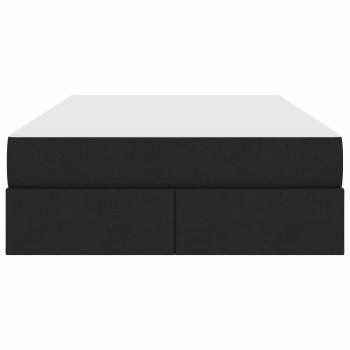 ARDEBO.de - Aufbewahrungsbett mit Matratze Schwarz 120 x 190 cm Polyester