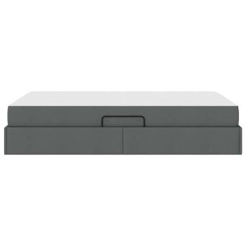 ARDEBO.de - Aufbewahrungsbett mit Matratze Dunkelgrau 120 x 200 cm