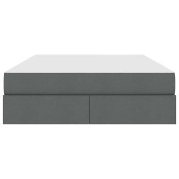 Aufbewahrungsbett mit Matratze Dunkelgrau 140 x 200 cm