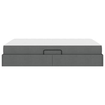 Aufbewahrungsbett mit Matratze Dunkelgrau 140 x 200 cm