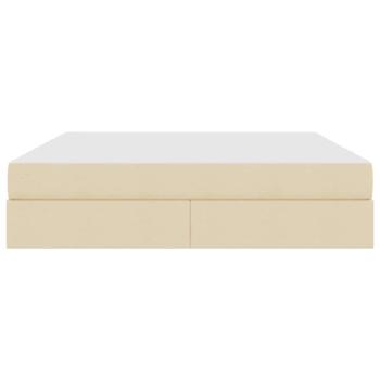 Aufbewahrungsbett mit Matratze Creme 160 x 200 cm Polyester