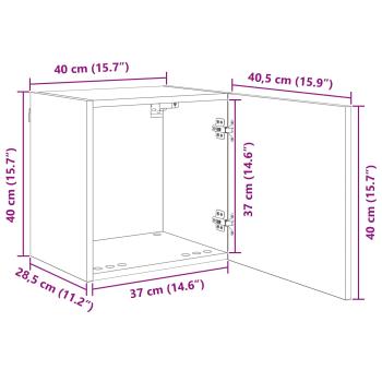 TV-Wandmöbel Wandmontiert 5 pcs Altholz Holzwerkstoff