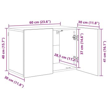 TV-Wandmöbel Wandmontiert 5 pcs Altholz Holzwerkstoff