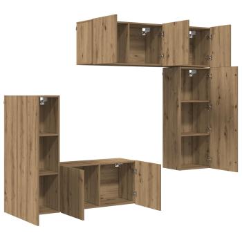 TV-Wandmöbel 5 Stk. Artisan-Eiche Holzwerkstoff