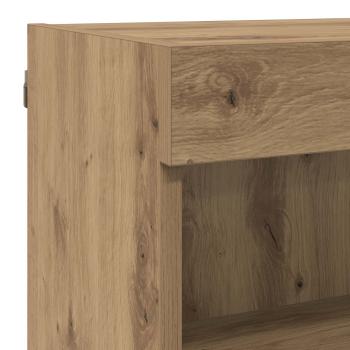 ` mit LED-Lichtleisten 6 pcs Artisan-Eiche Holzwerkstoff