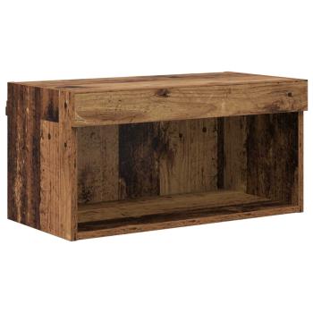 TV-Schränk mit LED-Lichtleisten 7 pcs Altholz Holzwerkstoff