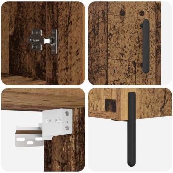 Highboard 2 pcs Altholz Holzwerkstoff