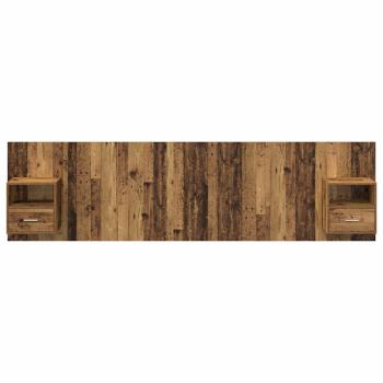 Kopfteil mit Schrank 3 Stk. Altholz Holzwerkstoff