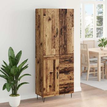 Highboard mit Schubladen 2 pcs Altholz Engineered Wood und Glas