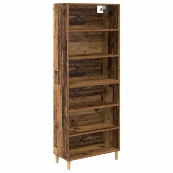 Highboard Altholz 69,5 x 32,5 x 180 cm Holzwerkstoff