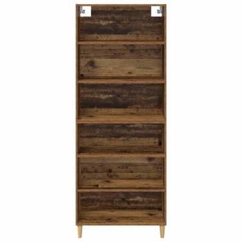 Highboard Altholz 69,5 x 32,5 x 180 cm Holzwerkstoff