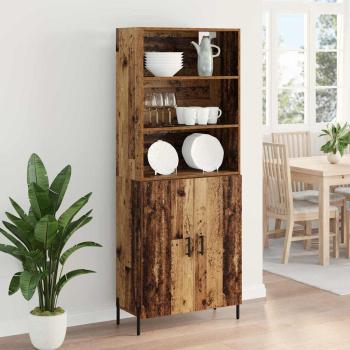 Highboard Altholz 69,5 x 32,5 x 180 cm Holzwerkstoff