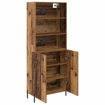 Highboard Altholz 69,5 x 32,5 x 180 cm Holzwerkstoff