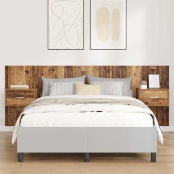 ARDEBO.de - Kopfteil mit Schrank mit Schubladen 3 pcs Altholz Holzwerkstoff