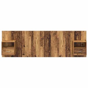 Kopfteil mit Schrank 3 Stk. Altholz Holzwerkstoff