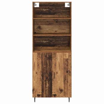 Highboard Altholz 69,5 x 34 x 180 cm Engineered Wood und Glas