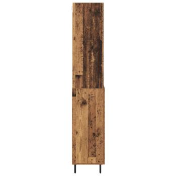 Highboard Altholz 69,5 x 34 x 180 cm Engineered Wood und Glas