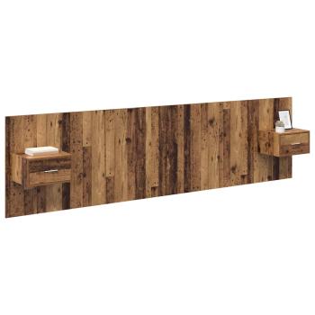 Kopfteil mit Schrank mit Schubladen 3 pcs Altholz Holzwerkstoff