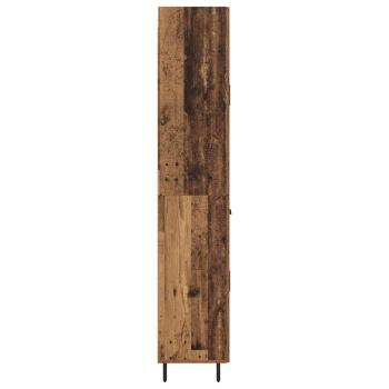 Highboard Altholz 69,5 x 34 x 180 cm Engineered Wood und Glas