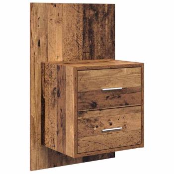Kopfteil mit Schrank mit Schubladen 3 pcs Altholz Holzwerkstoff