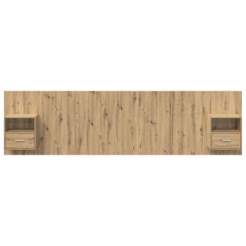 Kopfteil mit Schrank 3 pcs Artisan-Eiche Holzwerkstoff