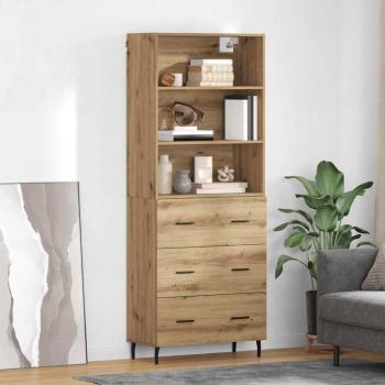 ARDEBO.de - Highboard mit Schubladen Artisan-Eiche 69,5 x 34 x 180 cm