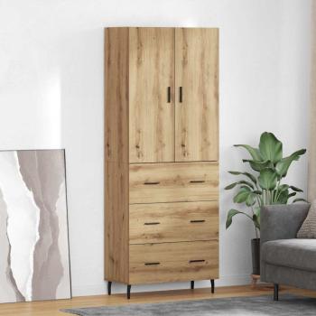 ARDEBO.de - Highboard mit Schubladen Artisan-Eiche 69,5 x 34 x 180 cm