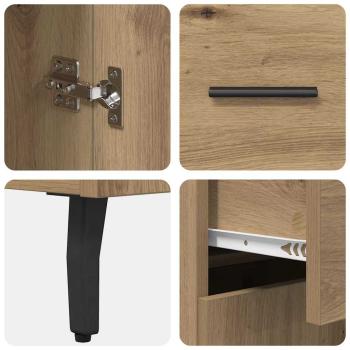 Highboard mit Schubladen Artisan-Eiche 69,5 x 34 x 180 cm