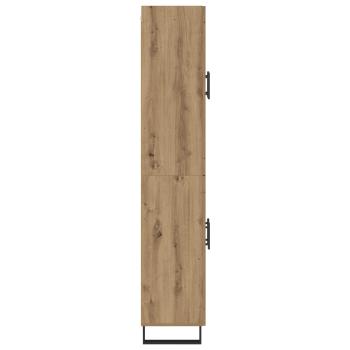 Highboard 2 pcs Artisan-Eiche Engineered Wood und Glas