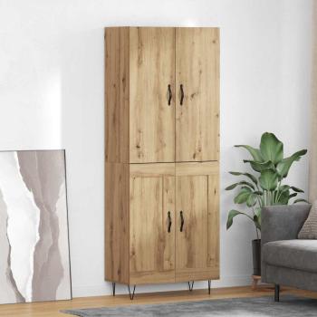 ARDEBO.de - Highboard 2 pcs Artisan-Eiche Engineered Wood und Glas