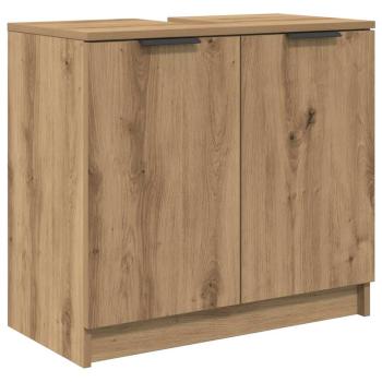 Badezimmerschrank-Set mit Regal Artisan-Eiche Holzwerkstoff