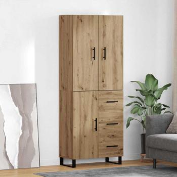 ARDEBO.de - Highboard 2 pcs Artisan-Eiche Engineered Wood und Glas