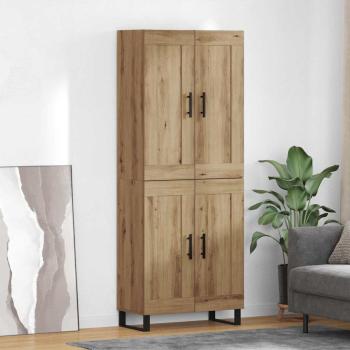ARDEBO.de - Highboard 2 pcs Artisan-Eiche Engineered Wood und Glas