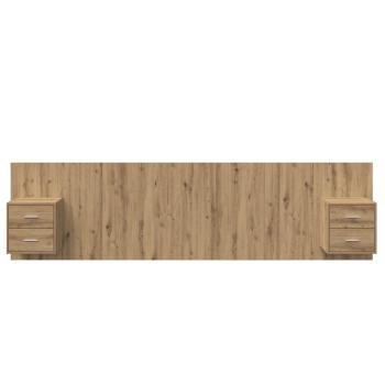 Kopfteil mit Schrank 3 Stk. Artisan-Eiche Holzwerkstoff